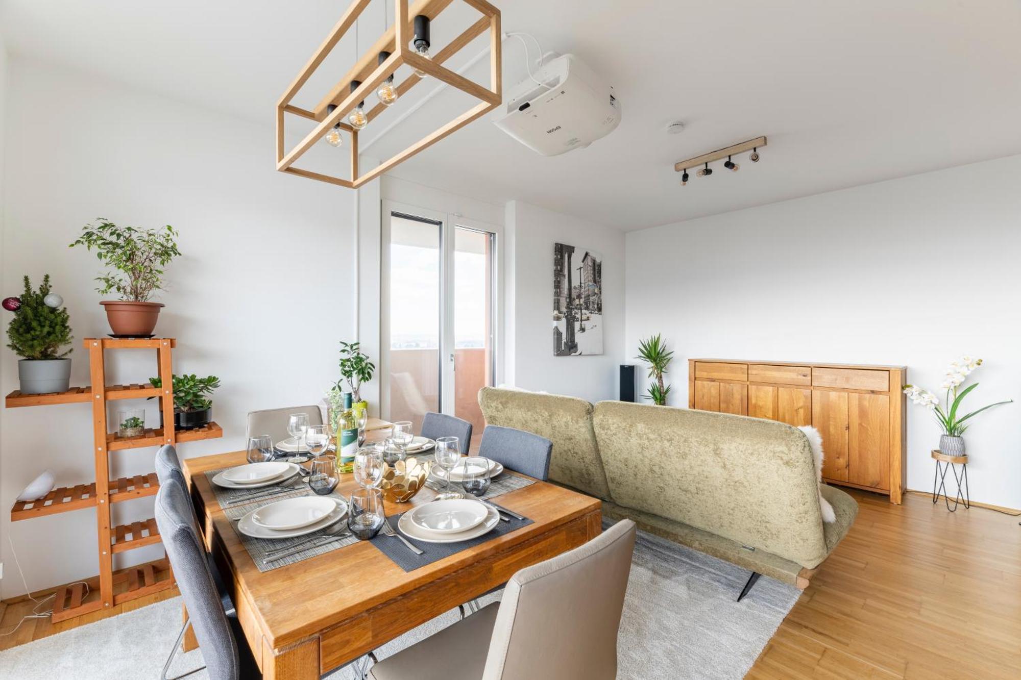 Edler Wohnraum Panoramablick 3 Sz Boxspringbetten, E-Ladestation, Kaffeevollautomat, Klima, Lift, Terrasse & 2Xtg Graz Extérieur photo